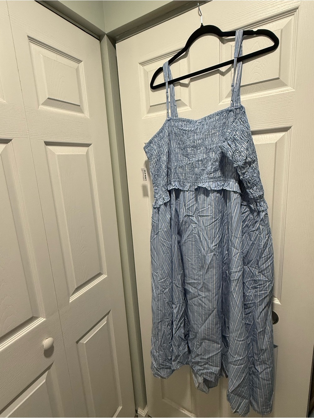 Old Navy Blue Striped Smocked Dress | 3X | NWT